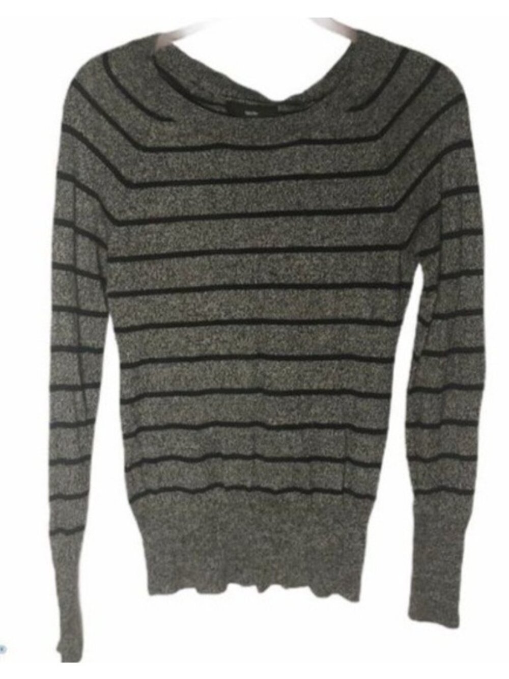 mossino gray stripped long sleeve shirt small petite soft READ